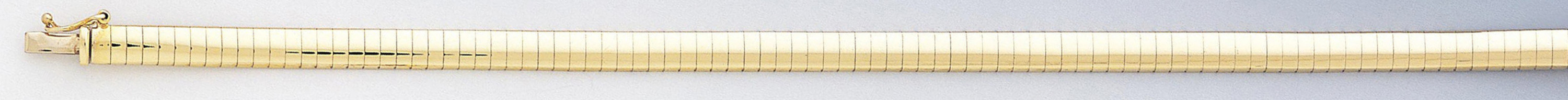 14k Gold 5mm Domed Omega Bracelet 7 Inches
